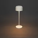 Konstsmide battery table lamp LILLE with USB connection, with touch dimmer IP54, white dimmable