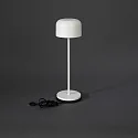 Konstsmide battery table lamp LILLE with USB connection, with touch dimmer IP54, white dimmable