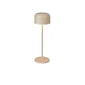 battery table lamp LILLE with USB connection, with touch dimmer IP54, sand coloured dimmable