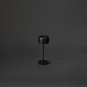Konstsmide battery table lamp LILLE MINI with USB connection, with touch dimmer IP54, black dimmable