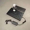 Konstsmide Ladestation CHARGER für Konstsmide Akkuleuchten MINI, 15-fach, inkl. Netzteil + Ebenen-Verbindern, IP20, schwarz