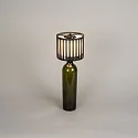 battery table lamp BOTTLE with USB connection, with touch dimmer IP54, black dimmable