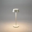 Konstsmide battery table lamp MENTON USB IP54, grey, lacquered dimmable