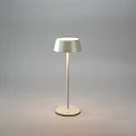 Konstsmide battery table lamp MENTON USB IP54, grey, lacquered dimmable