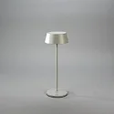 Konstsmide battery table lamp MENTON USB IP54, grey, lacquered dimmable