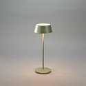 Konstsmide LED Akku-Tischleuchte MENTON USB, 2,9W, 2200/2700K, 10-115lm, IP54, dimmbar, grün-grau