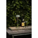Konstsmide LED Akku-Tischleuchte MENTON USB, 2,9W, 2200/2700K, 10-115lm, IP54, dimmbar, grün-grau