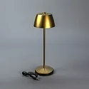 Konstsmide battery table lamp EZE USB IP54, gold matt