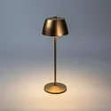 Konstsmide battery table lamp EZE USB IP54, copper, mat