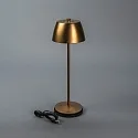 Konstsmide battery table lamp EZE USB IP54, copper, mat