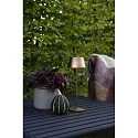 Konstsmide battery table lamp EZE USB IP54, copper, mat
