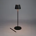 Konstsmide LED Akku-Stehleuchte POMEZIA MEDIUM USB, 5W, 2200/2700K, 40-410lm, IP54, dimmbar, schwarz