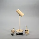 Konstsmide battery table lamp MULTI 3in1 IP54, sand coloured dimmable