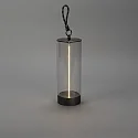 Konstsmide battery table lamp EDISON S USB IP54, anthracite dimmable