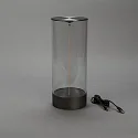 Konstsmide battery table lamp EDISON L USB IP54, anthracite dimmable