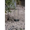 Konstsmide battery table lamp EDISON L USB IP54, anthracite dimmable