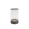 LED Akku-Tischleuchte EDISON M  USB, 1,2W, 2700K, 10-100lm, IP54, dimmbar, anthrazit