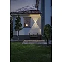 Konstsmide LED Außen-Wandleuchte CHIERI, IP54, Up/Down, 6 LEDs, 8W 3000K 400lm, Weiß, Aluminium / Klarglas