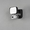 LED Außenwandleuchte SMARTLIGHT SMALL, mit Sensor + HD Kamera, 10W 5000K 1000lm, Metall schwarz / Kunststoff