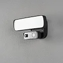 LED Außenwandleuchte SMARTLIGHT WIDE, mit Sensor + HD Kamera, 18W 5000K 1200lm, Metall schwarz / Kunststoff