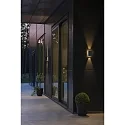 Konstsmide LED Außen-Wandleuchte CREMONA, mit Hintergrundlicht + Lichtstrahl, einstellbar, 3W 3000K 360lm, Anthrazit, Alu / Klarglas