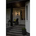 Konstsmide Outdoor wall luminaire BRINDISI, E27 max. 20W, black aluminium / clear glass