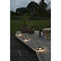 Konstsmide Outdoor LED Terassen- / Bodenstrahler HIGH POWER, Halb-Einbau, flach, IP65, anthrazit, mit 4-fach Lichtaustritt, 12W 3000K 980lm