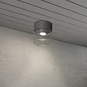 Konstsmide LED Deckenleuchte VARESE, IP54, 6W 3000K 255lm, schaltbar, anthrazit / klar