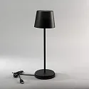 Konstsmide battery table lamp VENCE USB IP54, black dimmable