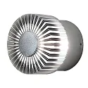 HighPower LED Außen-Wandleuchte MONZA, mit Seiten-Effekt , 3W 3000K 160lm, Silbergrau, Massiv-Aluminium
