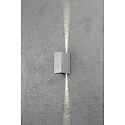 Konstsmide HighPower LED outdoor wall luminaire CREMONA, Up/Down, adjustable beam, 3W 3000K 460lm, silver grey / clear