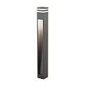 Konstsmide Outdoor HighPower LED Wegeleuchte MASSA, Down/Side, eckig, IP54, 8W 3000K 800lm, Anthrazit, Aluminium / Acrylglas klar