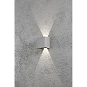 Konstsmide HighPower LED Außen-Wandleuchte CREMONA, 3W 3000K 460lm, Grau, Aluminium / Acrylglas klar, Lichtaustritt verstellbar