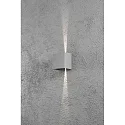 Konstsmide HighPower LED Außen-Wandleuchte CREMONA, 3W 3000K 460lm, Grau, Aluminium / Acrylglas klar, Lichtaustritt verstellbar