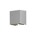 Konstsmide HighPower LED Außen-Wandleuchte CREMONA, 3W 3000K 460lm, Grau, Aluminium / Acrylglas klar, Lichtaustritt verstellbar