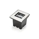 Outdoor HighPower LED Bodeneinbaustrahler, IP65, eckig, 6W 3000K 600lm, mit Lichttor 0-120°, Edelstahl 304 / Klarglas