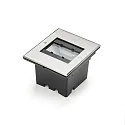 Outdoor HighPower LED Bodeneinbaustrahler, IP65, eckig, 12W 3000K 1100lm, mit Lichttor 0-120°, Edelstahl 304 / Klarglas