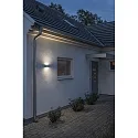 Konstsmide HighPower LED outdoor wall luminaire CHIERI SLIM, Up/Down, 2x3W 3000K 450lm, white aluminium / opal acrylic glass
