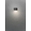 Konstsmide HighPower LED Außen-Wandleuchte MONZA DOWN, 6W 3000K 550lm, Anthrazit / Aluminium, Kunststoff opal