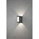 HighPower LED Außen-Wandleuchte CREMONA, 2-seitg 0°-90° einstellbar, 12W 3000K 720lm, Anthrazit / Aluminium, Kunststoff opal