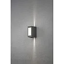 Konstsmide Outdoor HighPower LED wall luminaire CREMONA, 2-sided adjustable 0°-90°, 12W 3000K 720lm, anthracite / aluminium, plastic opal