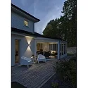 Konstsmide Outdoor HighPower LED wall luminaire CREMONA, 2-sided adjustable 0°-90°, 12W 3000K 720lm, anthracite / aluminium, plastic opal