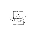 Brumberg NV-Einbaustrahler QR111, IP20, eckig, 1-flammig, 12V AC, GX5.3 max. 50W, schwenkbar 30°, Aluminium, Alu matt