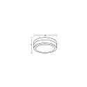 Brumberg wall and ceiling luminaire EREVAN Ø 28CM 2 flames E27 IP44, nickel matt dimmable