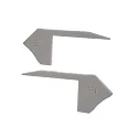 Accessories for LED profile P-AL-02-10 endcaps, 2 items, grey