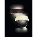 Fabas Luce Wandleuchte DOROTEA, E27, Plissee weiß / Nickel satiniert