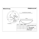 Frisch-Licht LED Wall / Ceiling luminaire, spherical, 30,5-52W, 3000K, 7000lm, IP40, silk gloss, white