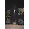 Konstsmide LED outdoor wall luminaire CREMONA, 2 FX-stripes + light beam, 3W 3000K 360lm, anthracite alu / clear glass / frosted acrylic