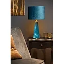 Lucide table lamp EXTRAVAGANZA VELVET round E27 IP20, turquoise 