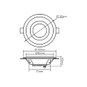 nobilé LED Einbauleuchte GLAS PANEL 100 R 350mA, CCV, IP20, rund, Ø 10cm, dimmbar, ohne BG, weiß, 5W 3000K 340lm 120°